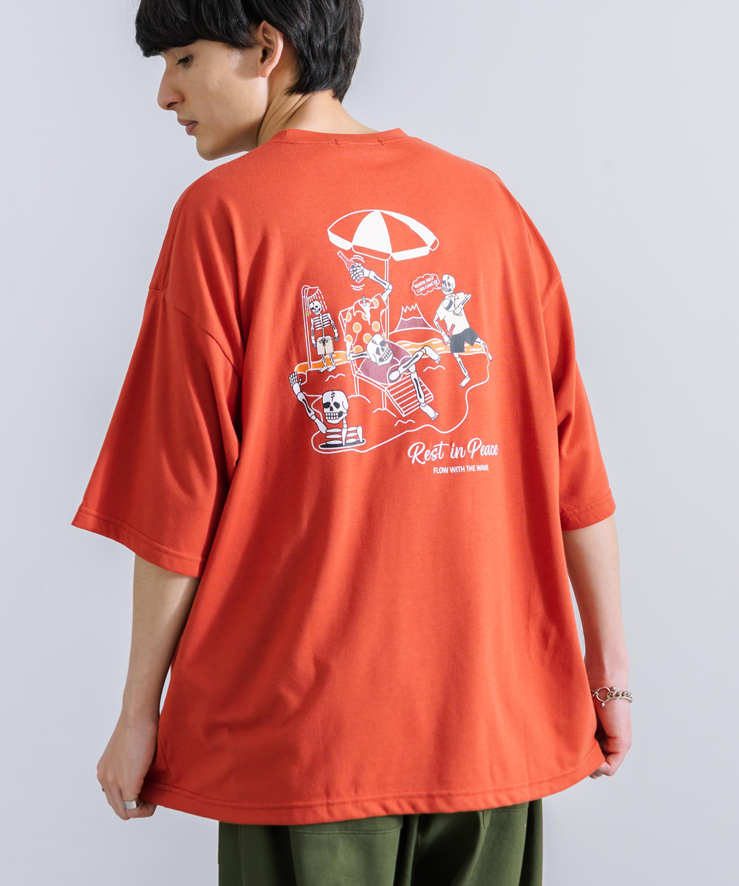 刺繍Tシャツ 刺繍 Tシャツ Tシャツ 半袖 モンロー Tシャツ 半袖 和柄刺繍[品番：OE000007934]｜Rocky Monroe
