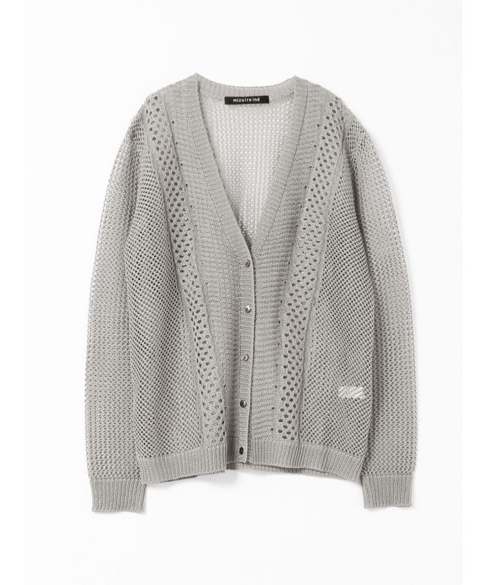 セール 30%OFF】mizuiro ind メッシュパターンカーディガン セール 30%OFF】mizuiro ind メッシュパターンカーディガン