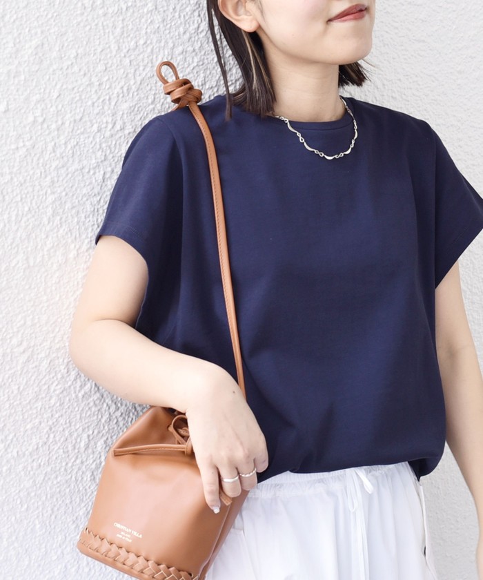 着丈が選べる2サイズ展開〉コットン 天竺 ドルマン スリーブ TEE