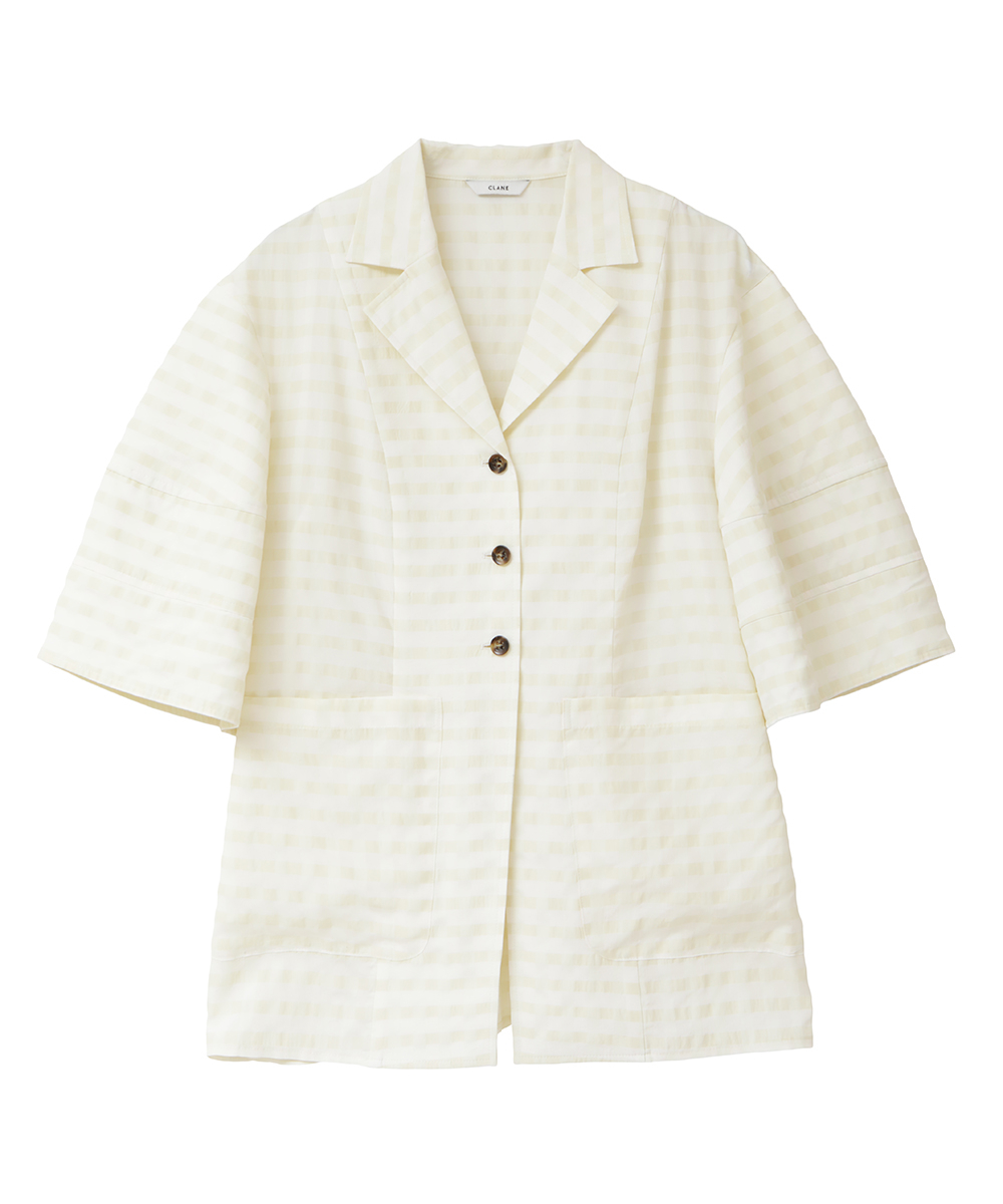 GINGHAM CHECK DOME SLEEVE SHIRT　CLANE CLANE - ギンガム チェック ドーム スリーブ シャツ - GINGHAM