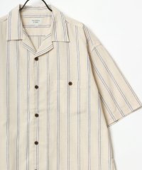 LAZAR/【Lazar】Oversize Polyester/Linen Open Collar Shirt/オーバーサイズ ポリエステル/麻 オープンカラー 半袖シャツ/505322500