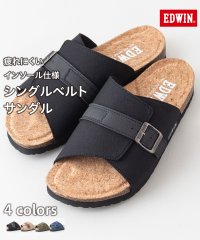 JEANS MATE/【EDWIN】シングルベルトサンダル メンズ EW9303 フットベッド 紳士 事務所履き スリッパ つっかけ/505329176