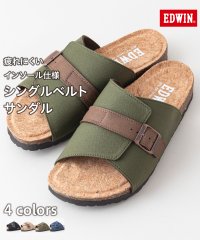 JEANS MATE/【EDWIN】シングルベルトサンダル メンズ EW9303 フットベッド 紳士 事務所履き スリッパ つっかけ/505329176