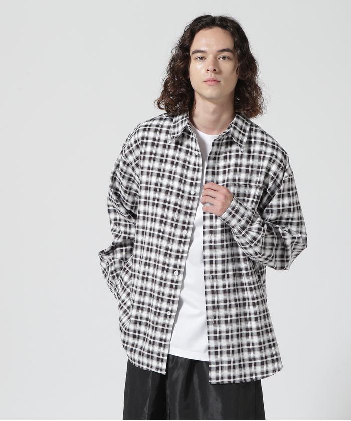 MASONPRINCE スエード エルボーパッチ チェック柄シャツ WHITELAND/ホワイトランド/CHECK SHIRT/チェックシャツ