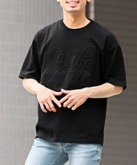 LUXSTYLE/3DエンボスロゴプリントTシャツ/Tシャツ メンズ 半袖 半袖Tシャツ ビッグシルエット カットソー エンボス/505333405