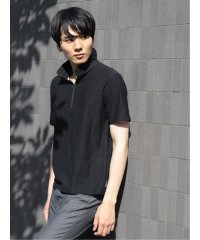 TAKA-Q/ヘリンボン ハーフZIP 半袖 メンズ Tシャツ カットソー カジュアル インナー ビジネス ギフト プレゼント/505333548