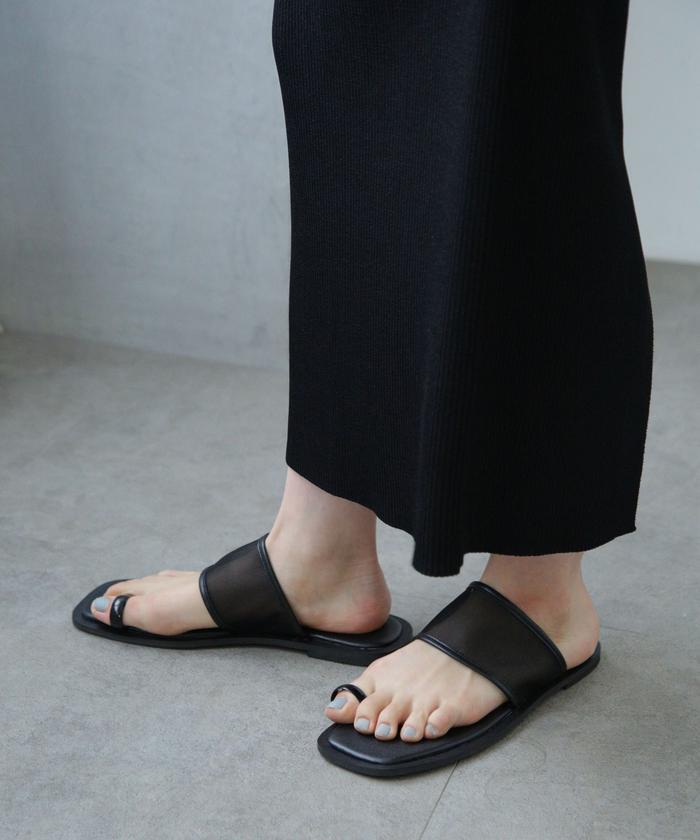 hobo×nano universe サンダル 41 新品 セール 60%OFF】LB.04/メッシュコンビフラットサンダル