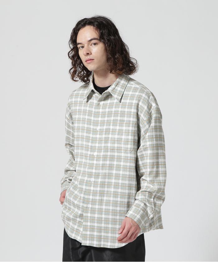 MASONPRINCE スエード エルボーパッチ チェック柄シャツ 01437414067-p.jpg?ts=