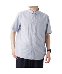 MAC HOUSE(men)/NAVY ネイビー SOLOTEX(R)使用 リネンブレンド半袖シャツ 331113MH/505328931