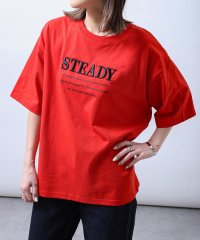 ZIP FIVE/TC度詰め天竺厚盛刺繍半袖ビッグシルエットTシャツ/505335626