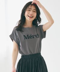 coca/ロゴプリントロールアップTシャツ（フレンチスリーブ/カットソー/Tシャツ/クルーネック/コットン/半袖）/504666882