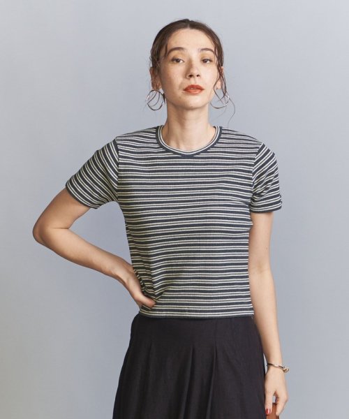 セール 30%OFF】コットンブレンド マルチボーダー コンパクト Tシャツ(505321755) ビューティーアンドユース ユナイテッドアローズ(BEAUTYYOUTH UNITED ARROWS) d fashion BEAUTYYOUTH UNITED ARROWS ボーダーカットソー XL