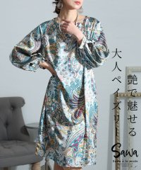 Sawa a la mode/上品なペイズリー柄チュニックワンピース/505335587