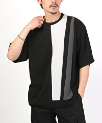 LUXSTYLE/梨地アシンメトリー切替BIGTシャツ/Tシャツ メンズ 半袖 ビッグシルエット 梨地 アシンメトリー/505337072