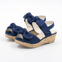 FOOT PLACE/mongmong キッズ ジュニア 女の子 サンダル 厚底サンダル 子供靴 ヒール リボン マジックテープ ウエッジソール  SM－5116/505294072