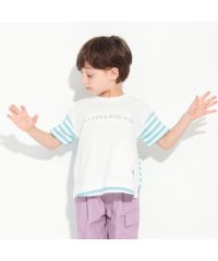 BRANSHES/【フローズンプリント】冷感ボーダー切替半袖Tシャツ/505339129