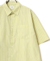 LAZAR/【Lazar】Oversize T/C Broad Stripe Shirt/オーバーサイズ T/Cブロード ストライプ レギュラーカラー 半袖シャツ メンズ/505322496