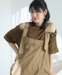 PourVous/プールヴー PourVous ショルダーオープン半袖Tシャツ/505339670