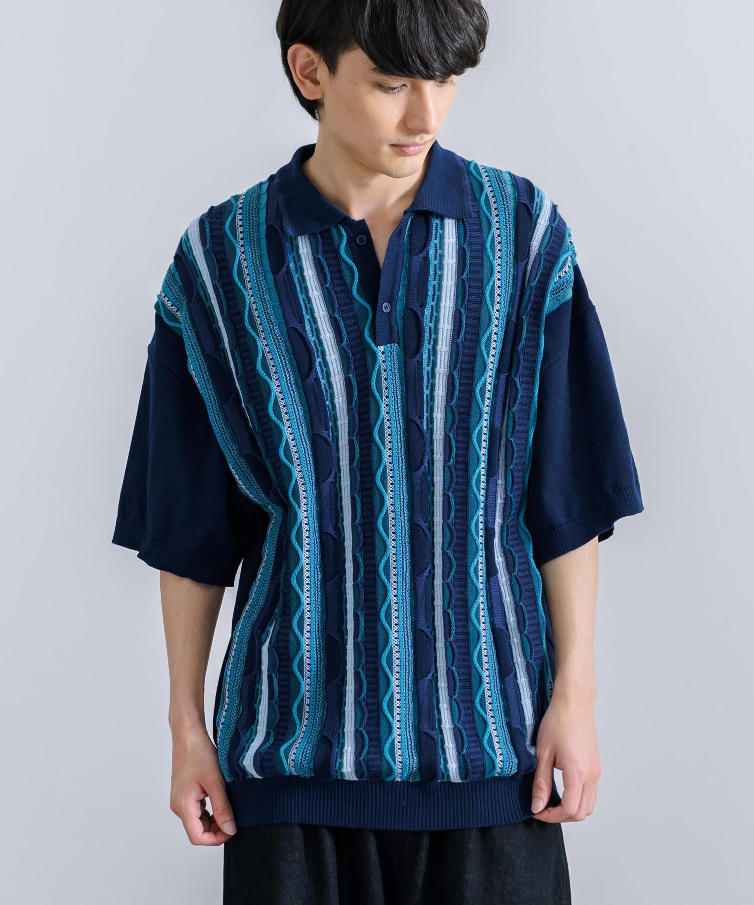 ロッキーモンロー Rocky Monroe ニットポロ ポロシャツ サマー