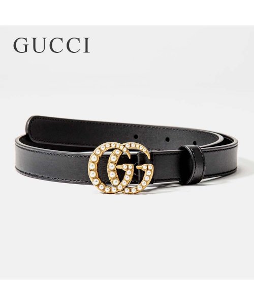 グッチ GUCCI 476342 AP0WT ベルト レディース レザー パール 