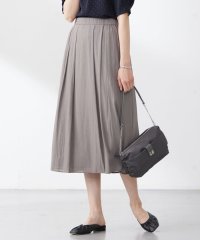 J.PRESS LADIES（LARGE SIZE）/【洗える】スプリットジョーゼット ランダムタック スカート/505340877