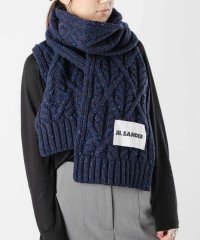 Jil Sander/ジルサンダー プラス JIL SANDER+ J40TE0007 J14522 マフラー レディース ウール ストール ブランドロゴラベル スカーフ ケーブル /505340297