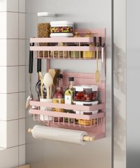 aimoha/アイモハ aimoha 冷蔵庫の壁面をフル活用 マグネット式 キッチン収納ラック L/505340697