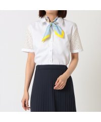 TOKYO SHIRTS/トーキョーシャツ TOKYO SHIRTS 【透け防止・袖レース】 レギュラー衿 半袖 形態安定 レディースシャツ/505342536