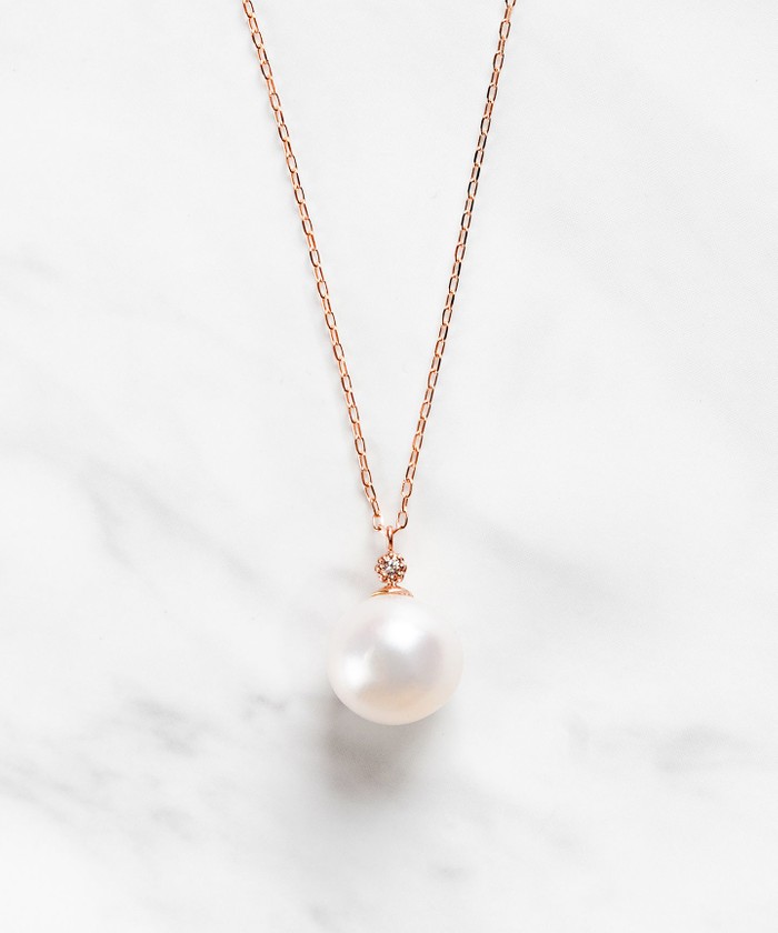 WEB限定】NOBLE PEARL NECKLACE K10淡水パール ダイヤモンド