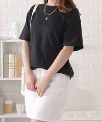 Lace Ladies/レースレディース Lace Ladies 【選べるネックライン】ゆるシルエット半袖カラーTシャツ/505328423