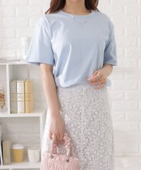 Lace Ladies/ミニマル半袖カラーTシャツ/505328424