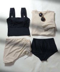 OSYAREVO/オシャレボ OSYAREVO 【ネット限定】ラッシュガード 付き ビスチェ風 タンキニ ビキニ 水着 体型カバー セットアップ/505343582