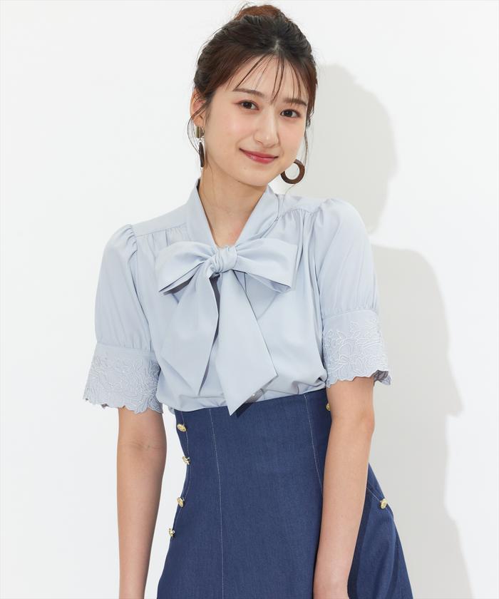 Shrimps levi シュリンプス シルク パール ブラウス