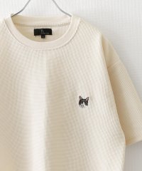 ZIP FIVE/動物刺繍 肉厚ワッフル クルー＆ヘンリー 半袖Tシャツ/505345063