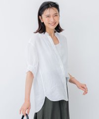 NIJYUSANKU（LARGE SIZE）/【洗える】LIBECO スキッパーブラウス/505345102