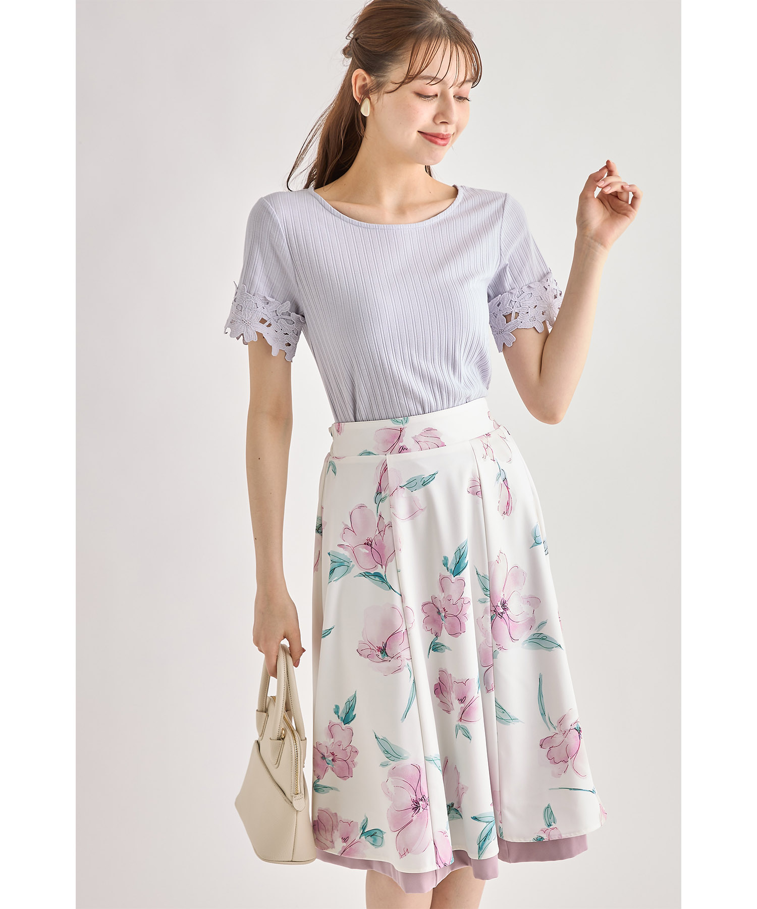【flowoom】韓国人気◆Rosetta Dress タンクトップ フレア 花柄 セール】ショッピングゴー shoppinggo ロングスカート 花柄 水墨