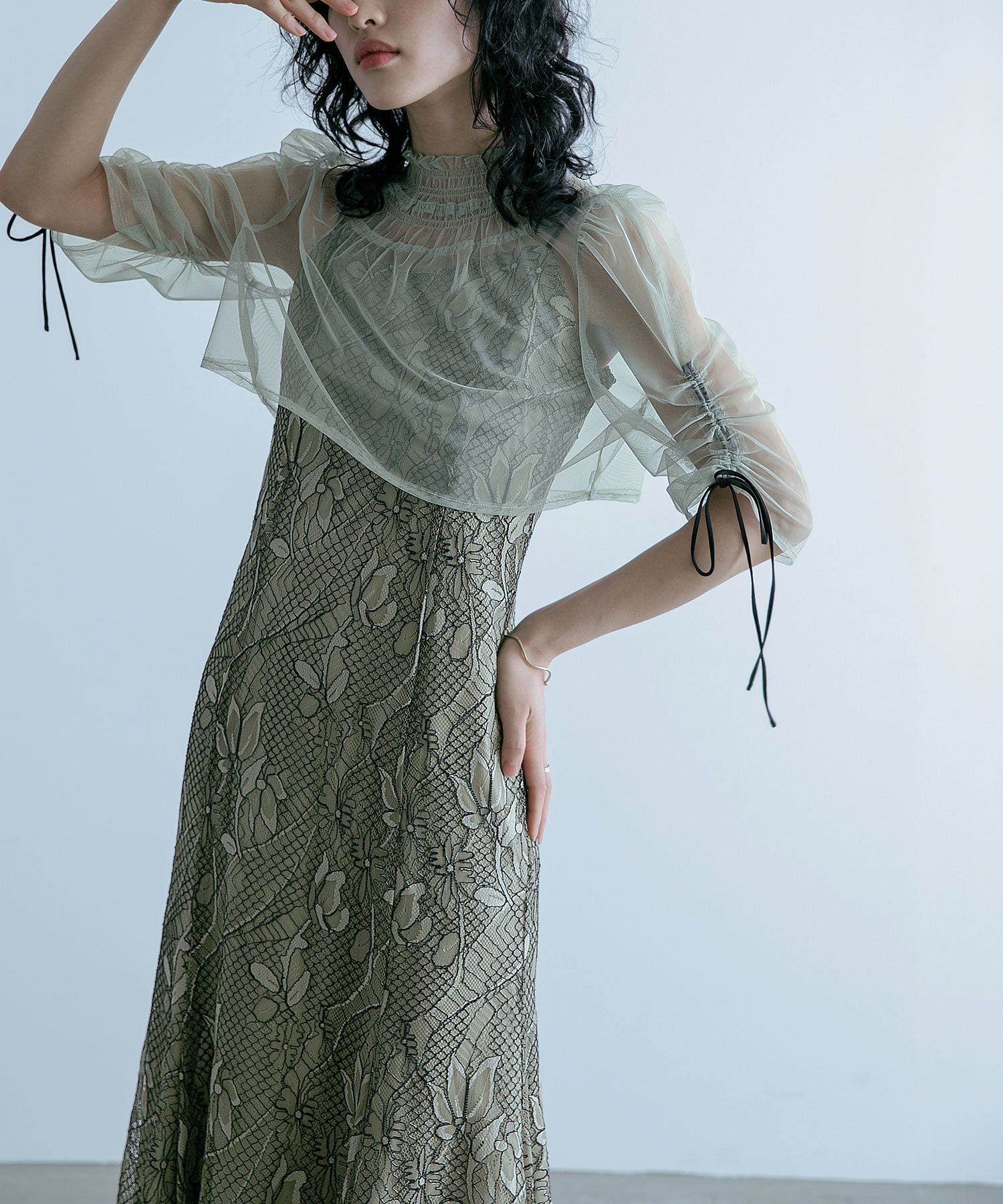 極美品✨ボレロ ワンピース Ｍ ドレス オケージョン niana atlo niana ニアナ 結婚式 ワンピース パーティードレス ボレロ