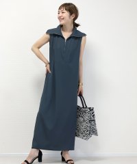 Aletta vita/アレッタ ヴィータ Aletta vita エステルツイルハーフジップロングワンピース/505345289