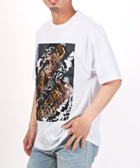 LUXSTYLE/ガールズフォト転写エンボスTシャツ/Tシャツ メンズ 半袖 ガールズフォト 虎 タイガー エンボス ロゴ アニマル/505345905