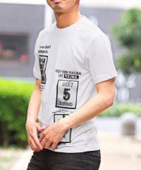 LUXSTYLE/3D加工ワッペンロゴプリントTシャツ/Tシャツ メンズ 半袖 メンズTシャツ ロゴ ワッペン 3D プリント トップス カットソー/505345913