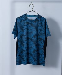 Nylaus select/吸汗速乾 デジタルカモフラージュ柄 総柄プリント サイド切り替え ラグランスリーブ ドライTシャツ/505346040