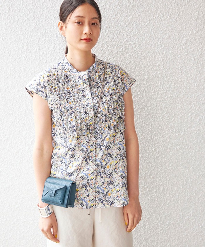 【当店限定販売】 クーポン】【セール 30%OFF】〈手洗い可能〉リバティ フロント トップス
