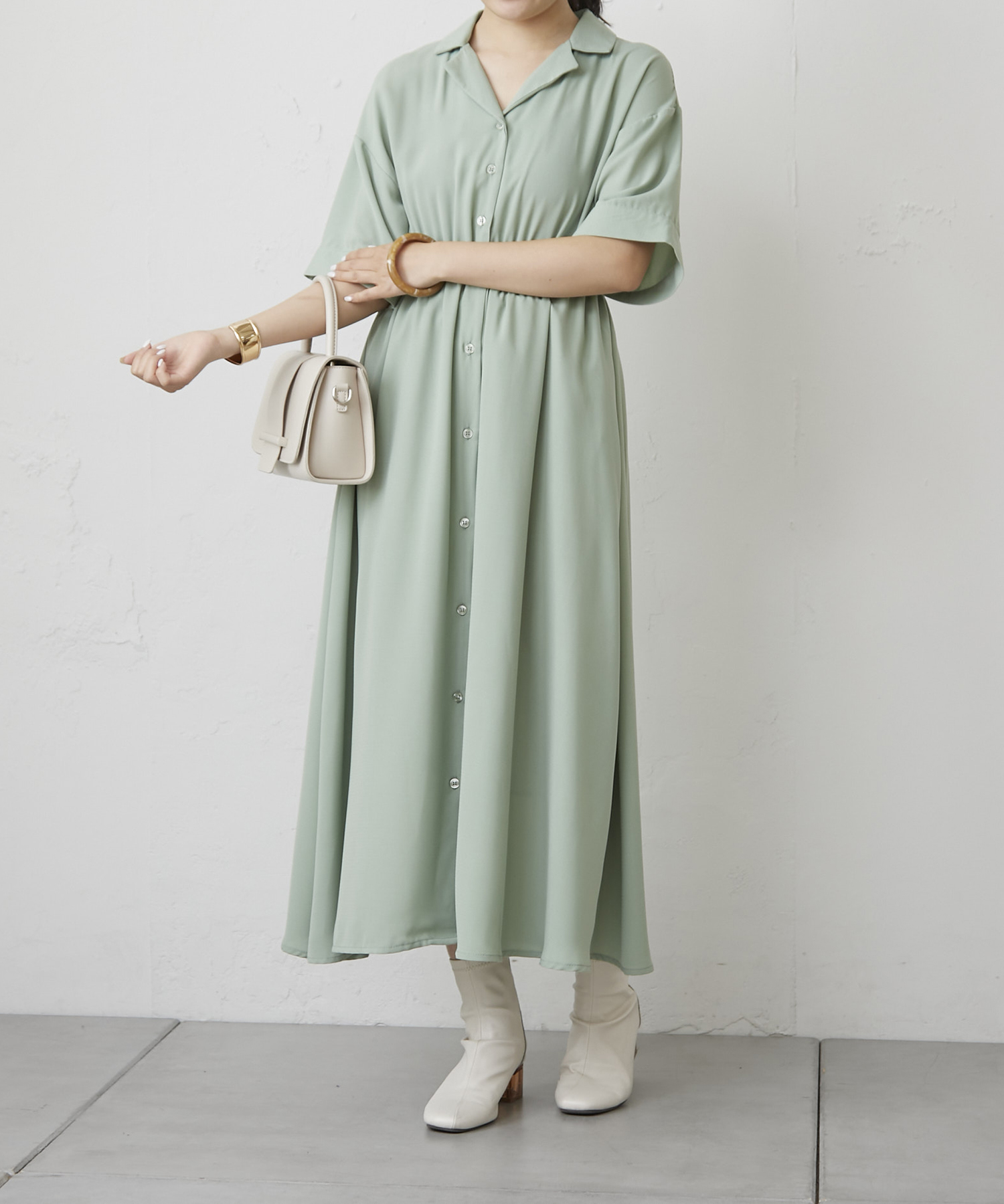 クーポン】【セール 40%OFF】開襟シャツワンピース(505339695