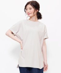 mili an deni/サイドスリット裾ラウンドTシャツ クルーネック 半袖 無地 綿100% M L トップス レディース/505347885