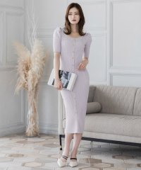 JULIA BOUTIQUE/ジュリアブティック JULIA BOUTIQUE ロング丈・五分袖タイトニットワンピース/23132/505347929