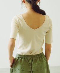 NICE CLAUP OUTLET/【pual ce cin】【earthy】バックシャン半袖Tシャツ/505340546