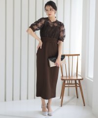 PourVous/プールヴー PourVous Iラインパーティードレスセレモニー七分袖&ロング結婚式フォーマル ワンピース 20代 30代 40代/505350525