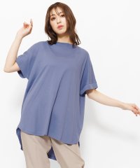 mili an deni/クールタッチ後ろ開きトップス 接触冷感 裾ラウンド クルーネック カットソー 半袖 M L トップス レディース/505350664