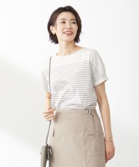 J.PRESS LADIES（LARGE SIZE）/パネルボーダー ドルマン カットソー/505350709