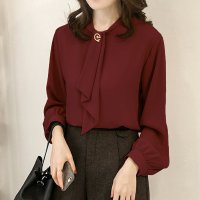 Amulet/アミュレット Amulet ボウタイブラウス 長袖 レディース ブラウス 無地 通勤 フォーマル 上品 大人/504707409